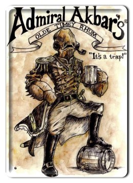 RUM ADMIRAL PLAKAT METALOWY SZYLD RETRO #07454