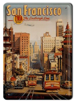 SAN FRANCISCO METALOWY SZYLD PLAKAT RETRO #00617