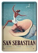 SAN SEBASTIAN METALOWY SZYLD PLAKAT RETRO #04839