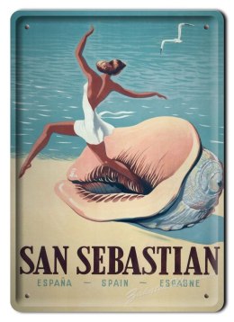 SAN SEBASTIAN METALOWY SZYLD PLAKAT RETRO #04839