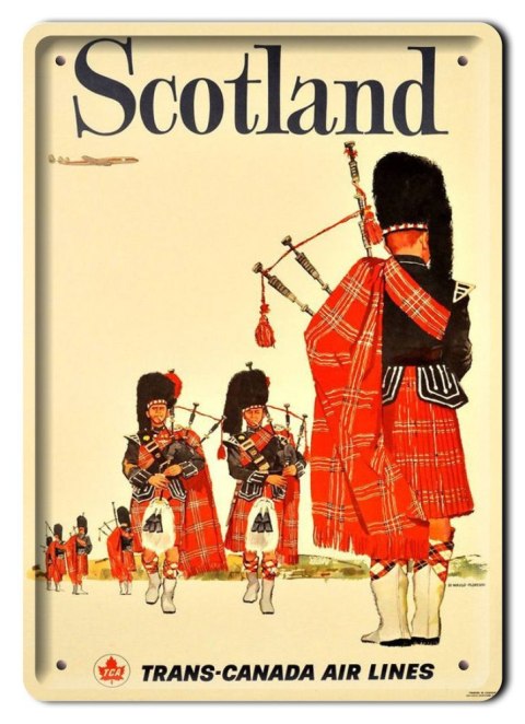 SZKOCJA METALOWY SZYLD PLAKAT VINTAGE RETRO #09373