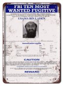 UASMA BIN LADEN METALOWY SZYLD RETRO #05473