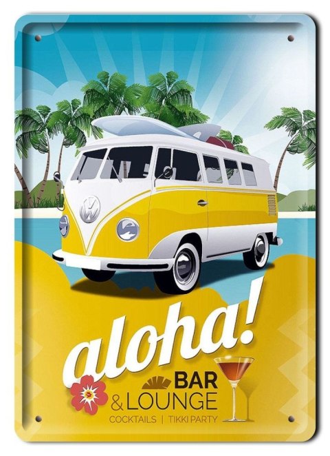 VW AUTO BAR METALOWY SZYLD PLAKAT RETRO #07380