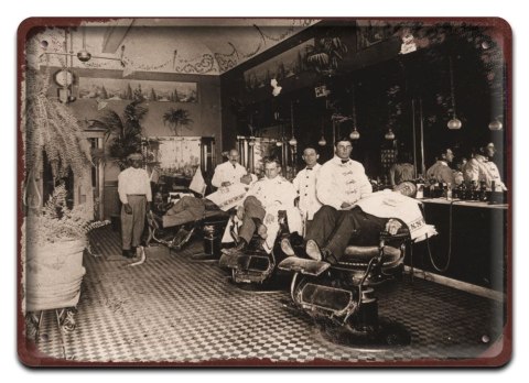 BARBER SHOP METALOWY SZYLD PLAKAT RETRO #08769