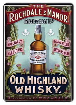 WHISKY WHISKEY METALOWY SZYLD PLAKAT RETRO #01154