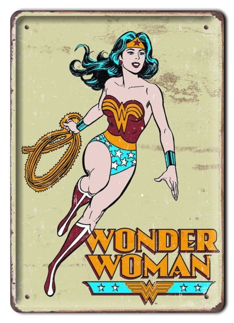 WONDER WOMEN METALOWY SZYLD PLAKAT RETRO #07236