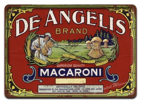 MACARONI METALOWY SZYLD PLAKAT OBRAZEK RETRO #06265