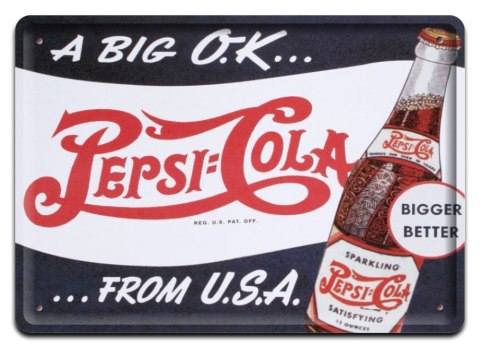 PEPSI COLA METALOWY SZYLD PLAKAT RETRO #00016