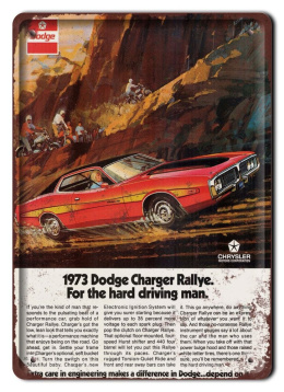 DODGE CHARGER METALOWY SZYLD PLAKAT RETRO #05392