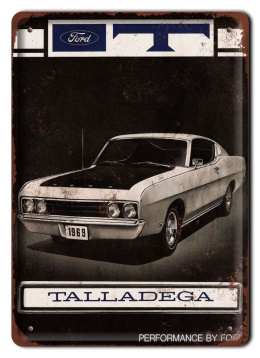 FORD TALLADEGA METALOWY SZYLD RETRO #05362