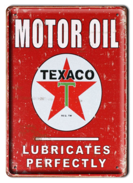 MOTOR OIL TEXACO METALOWY SZYLD PLAKAT RETRO #00592