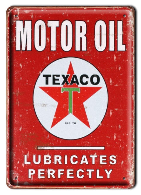 MOTOR OIL TEXACO METALOWY SZYLD PLAKAT RETRO #00592