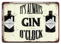 PLAKAT METALOWY SZYLD TABLICZKA RETRO GIN #11926