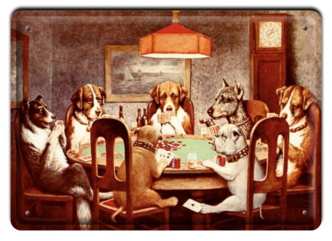 POKER METALOWY SZYLD PLAKAT VINTAGE RETRO #00293