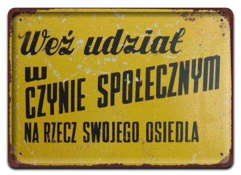 PRL PLAKAT METALOWY SZYLD OBRAZEK RETRO #12625