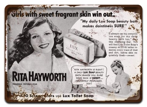 RITA HAYWORD PLAKAT METALOWY SZYLD RETRO #10870
