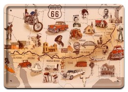 ROUTE 66 METALOWY SZYLD OBRAZEK VINTAGE #03477