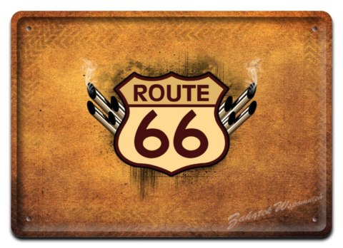 ROUTE 66 METALOWY SZYLD PLAKAT VINTAGE RETRO #02760