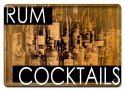 RUM COCKTAILS METALOWY SZYLD PLAKAT RETRO #07270