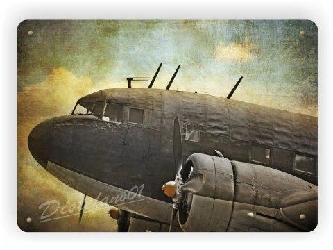 SAMOLOT METALOWY SZYLD PLAKAT RETRO #03935