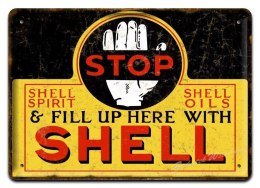SHELL METALOWY SZYLD OBRAZEK VINTAGE RETRO #01399