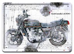 KAWASAKI PLAKAT METALOWY SZYLD OBRAZEK #21249