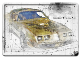 PONTIAC PLAKAT METALOWY SZYLD OBRAZEK RETRO #21283