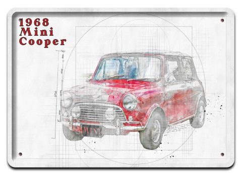 MINI COOPER PLAKAT METALOWY SZYLD OBRAZEK #21297