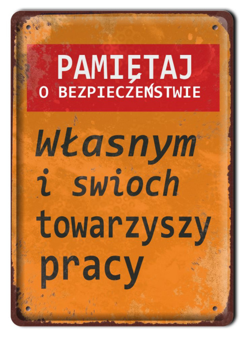 PRL PLAKAT METALOWY SZYLD OBRAZEK RETRO #12712