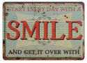 SMILE METALOWY SZYLD PLAKAT VINTAGE RETRO #00772