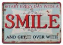 SMILE METALOWY SZYLD PLAKAT VINTAGE RETRO #03074