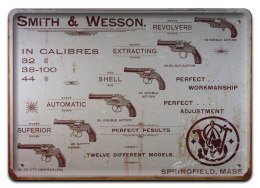 SMITH & WESSON METALOWY SZYLD PLAKAT RETRO #00129
