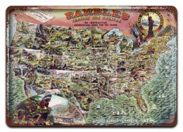USA METALOWY SZYLD PLAKAT VINTAGE RETRO #06083