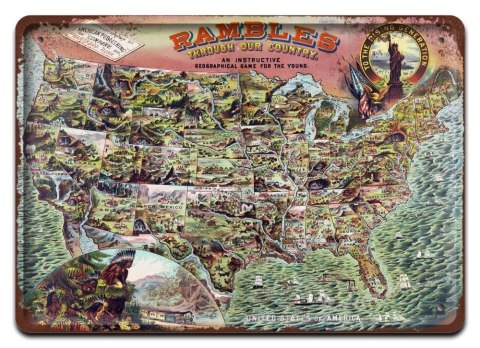USA METALOWY SZYLD PLAKAT VINTAGE RETRO #06083