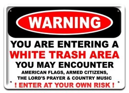 WARNING METALOWY SZYLD PLAKAT RETRO #08572