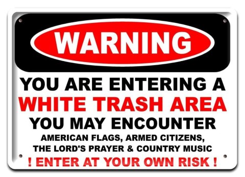 WARNING METALOWY SZYLD PLAKAT RETRO #08572
