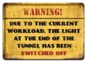 WARNING ! METALOWY SZYLD PLAKAT VINTAGE RETRO #00860