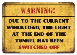 WARNING ! METALOWY SZYLD PLAKAT VINTAGE RETRO #00860