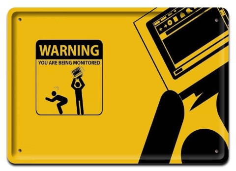 WARNING METALOWY SZYLD PLAKAT VINTAGE RETRO #08203