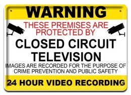 WARNING METALOWY SZYLD PLAKAT VINTAGE RETRO #08381