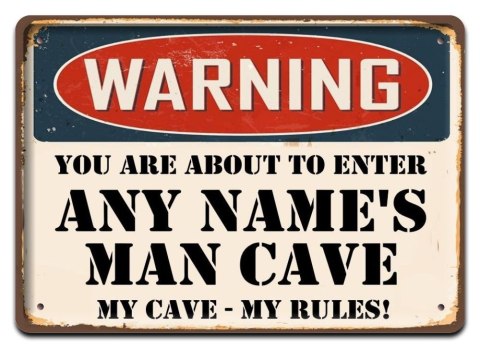 WARNING METALOWY SZYLD PLAKAT VINTAGE RETRO #08495