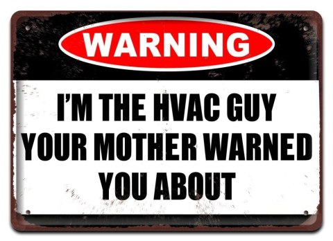 WARNING METALOWY SZYLD PLAKAT VINTAGE RETRO #08564