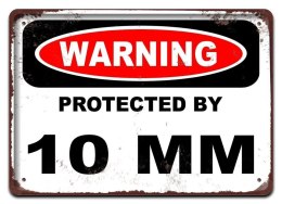 WARNING METALOWY SZYLD PLAKAT VINTAGE RETRO #08566