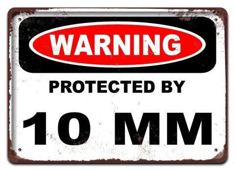 WARNING METALOWY SZYLD PLAKAT VINTAGE RETRO #08566