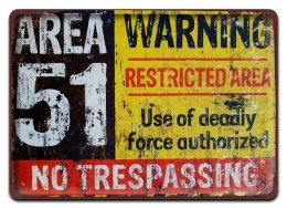 WARNING PLAKAT METALOWY SZYLD OBRAZEK RETRO#20098