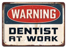 WARNING PLAKAT METALOWY SZYLD OBRAZEK RETRO#20220