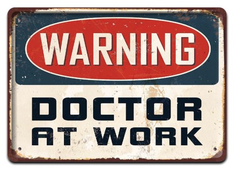 WARNING PLAKAT METALOWY SZYLD OBRAZEK RETRO#20221