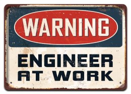WARNING PLAKAT METALOWY SZYLD OBRAZEK RETRO#20222