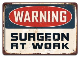 WARNING PLAKAT METALOWY SZYLD OBRAZEK RETRO#20223