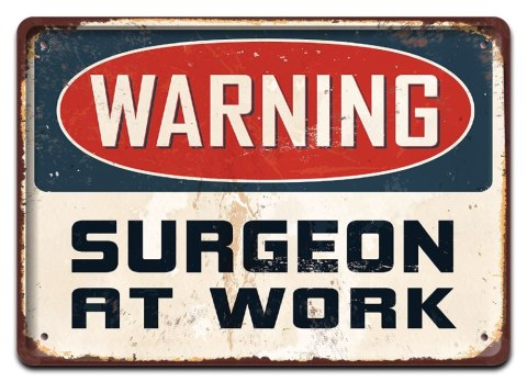 WARNING PLAKAT METALOWY SZYLD OBRAZEK RETRO#20223